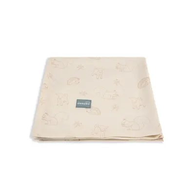 Paturica muselina din bambus 120x120 cm Animale de Epoca Cream Sleepee
