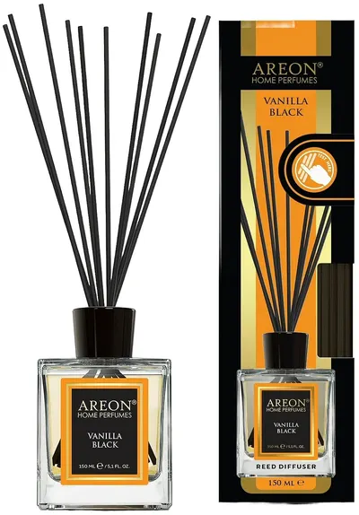 Odorizant cu bețișoare Areon Lux - Vanilla Black, 150 ml