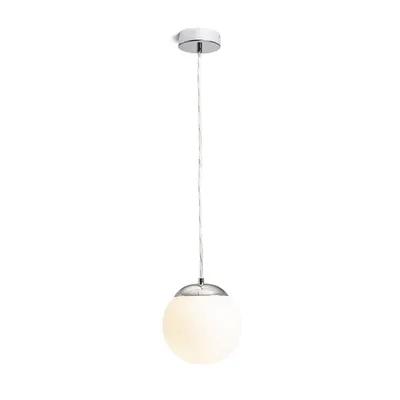 BOLLY 17 Corp de iluminat suspendat opal-colored sticla/crom 230V LED E27 15W IP44