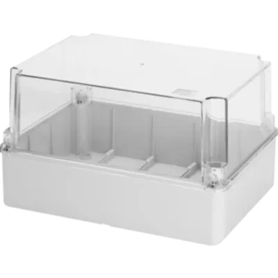 Doza aparenta adanca cu capac transparent - IP56 - dimensiuni interioare 300X220X180 - WITH SMOOTH WALLS