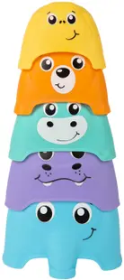 Jucarie cu activitati Playgro + Learn - Turn de stivuit, animale