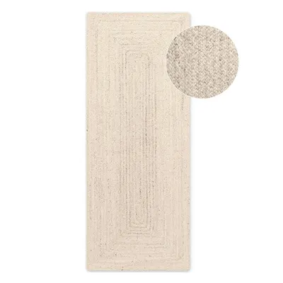 Covor tip traversă crem reversibil/țesut manual din iută 80x200 cm Juno – Hanse Home