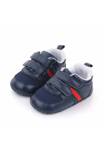 Pantofi Sport Pentru Baietei - Cu Barete Cu Arici - Casual - Piele ecologica - Bleumarin - 3-6 luni