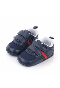 Pantofi Sport Pentru Baietei - Cu Barete Cu Arici - Casual - Piele ecologica - Bleumarin - 3-6 luni -