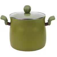 Oala Aluminiu cu Capac, 3.70 l, Interior Anti-aderent, Compatibila Plita Inductie, 18 x 16.50 cm, Verde, Grunberg