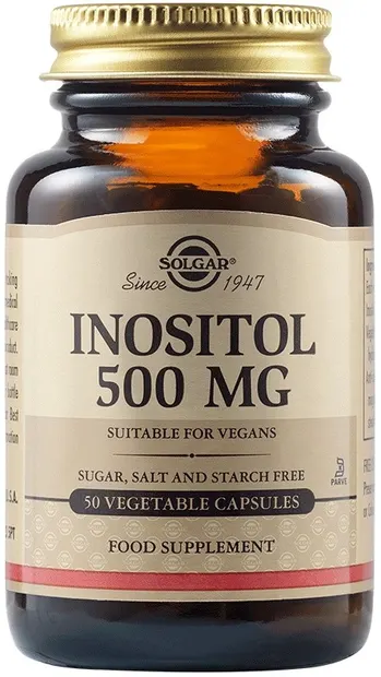 Inositol, 500 mg, 50 capsule vegetale, Solgar