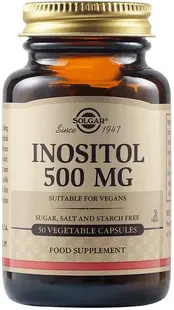 Inositol, 500 mg, 50 capsule vegetale, Solgar