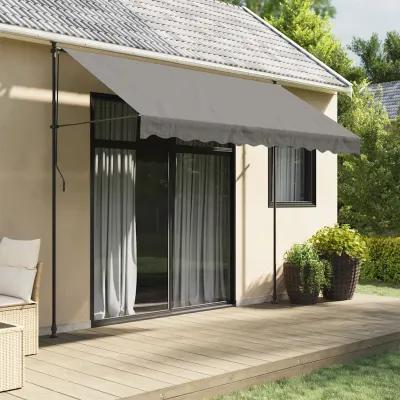 vidaXL Copertină retractabilă, antracit, 300x150 cm, textil și oțel