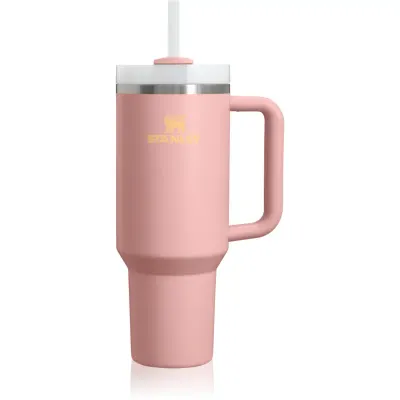 Stanley Quencher H2.O FlowState™ Tumbler pahar din oțel inoxidabil cu pai mare Peach Rose 1 buc