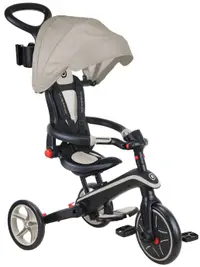 Tricicletă pliabilă pentru copii 4 în 1 Globber - Explorer Trike Foldable, bej