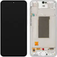 Display cu Touchscreen Samsung Galaxy A37 5G, cu Rama, Alb, Service Pack GH82-39232C