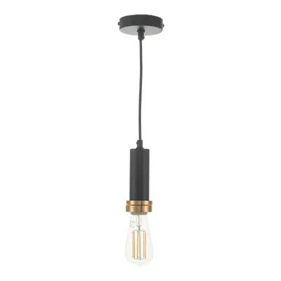 Lampa suspendata Accessory 1 Light E27 Suspension Matt Black And Bronze