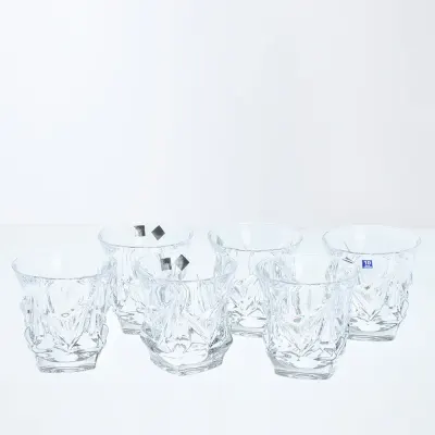 Set 6 pahare pentru whiskey din sticla cristalina