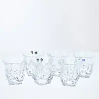 Set 6 pahare pentru whiskey din sticla cristalina