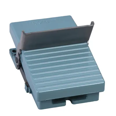 Intreruptor Pedala Simplu - Ip66 - Fara Capac - Metalic - Albastru - 1Ni + 1Nd