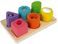 Puzzle de lemn Janod - Cu forme si sunete, 7 piese