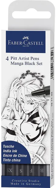 Set linere Faber-Castell Pitt Artist - De desenat manga, 4 buc
