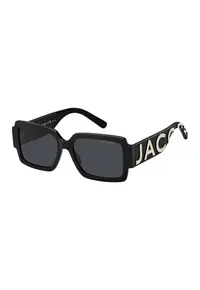 Ochelari de soare patrati cu logo - 49875 - Auriu/Negru