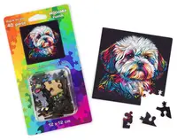 Puzzle mic din lemn - Caini - Bichon Maltese 1
