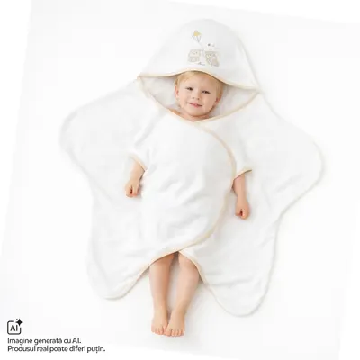 Prosop baie pentru bebelusi Chicco, Alb cu model, 01608-70MFCI