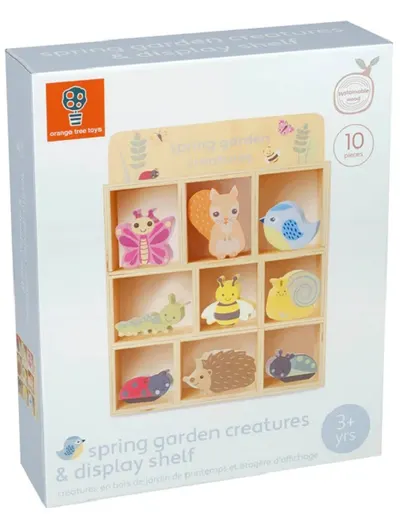 Set de joc Orange Tree Toys - Animale din lemn pentru grădină.