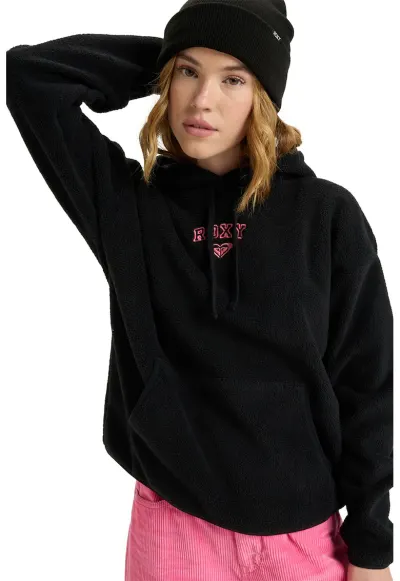Hanorac din material fleece cu buzunar kangaroo Cool Calling - Negru