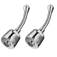 Set 2 Racorduri Universale SILVER Flexibile cu Cap de Dus Robinet