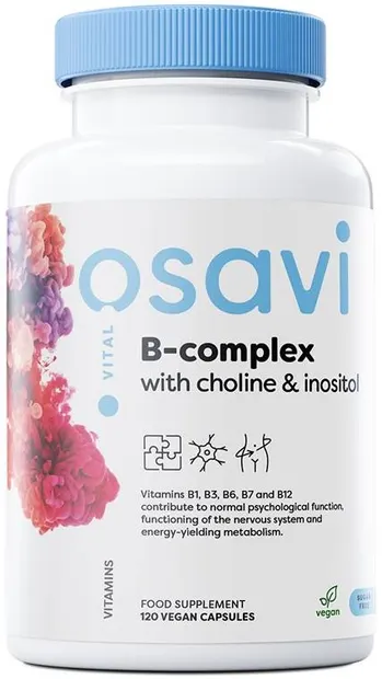 B-Complex with Choline & Inositol, 120 capsule, Osavi