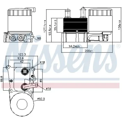 Radiator ulei, ulei motor NISSENS 90696