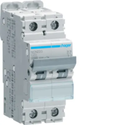 Disjunctor 2P, 20A, 10kA, C, 2M