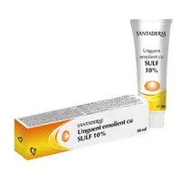 Unguent emolient cu sulf 10% Santaderm, Viva Pharma | 30ml