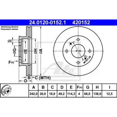 Disc frana ATE 24.0120-0152.1