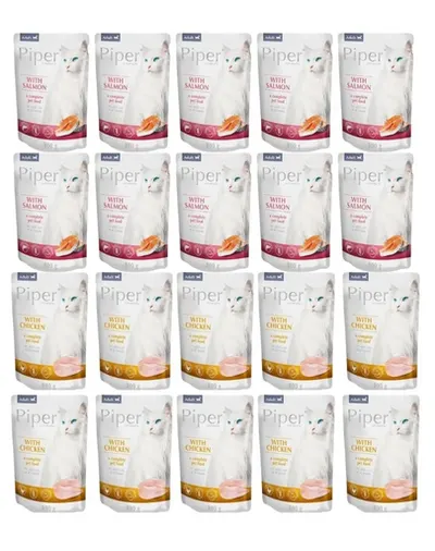PIPER Animals Cat Adult Mix pachet plicuri pisici 20x100 g mix arome