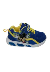 Pantofi sport cu LED-uri Mickey Mouse - Galben/Albastru inchis