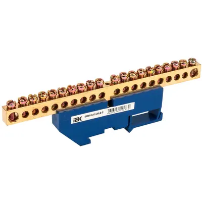 Neutral bus bar with DIN-Izolator SHNI-8x12-20-D-S