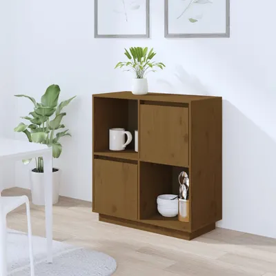 vidaXL Dulap, maro miere, 74x35x80 cm, lemn masiv de pin