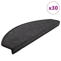 vidaXL Covorașe pentru scări, 30 buc., 65x24x4 cm, antracit, semirotunde, mari