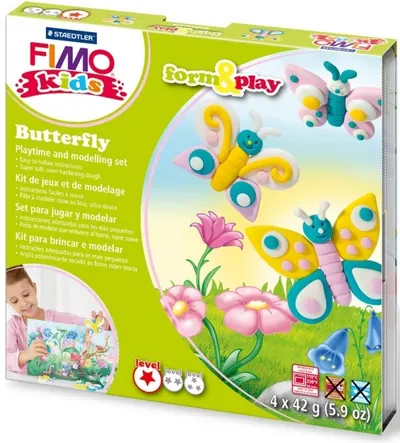 Set de lut Staedtler Fimo Kids - Butterfly, 4 x 42 g