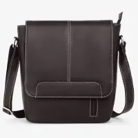 Geanta de umar unisex, Gabrielle, GT3873, piele naturala, Maro inchis