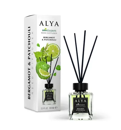 Alya, Bergamota si Paciuli, Odorizant de camera cu betisoare Engros, 100ml