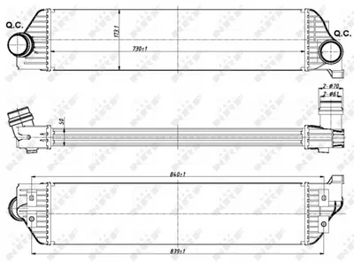 Intercooler potrivit OPEL MOVANO B; RENAULT MASTER III 2.3D Electric 02.10