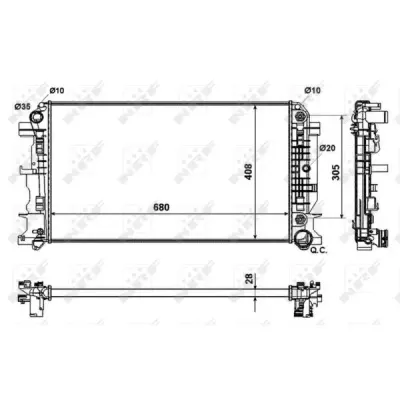 Radiator, racire motor NRF 53833