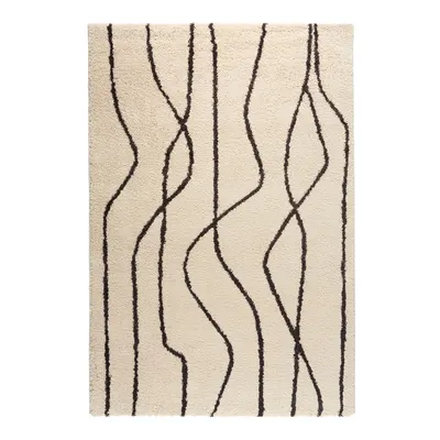 Covor alb/negru 80x150 cm Routa – Universal