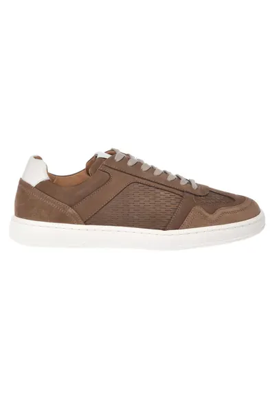 Pantofi sport de piele intoarsa cu peforatii - Bej