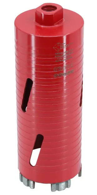 Carota diamantata Super PREMIUM ø76mm x 180mm x M16 pentru gaurire Beton armat, Zidarie, Granit - DXQZ.REDCORE.76