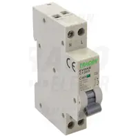 Disjunctor cu prot. diferent., electronic, 2P, 1 mod., C EVOKEC1303 C13, 30mA, 6kA, AC,