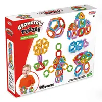 Set de constructie, Dede, Geometric Puzzle, 96 piese