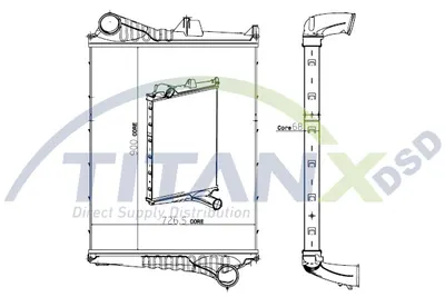 Compresor intercooler potrivit VOLVO FH, FH12, FH16, FM, FM II, FM10, FM12, FM7, FM9, FMX D10A320-D9B380 08.93