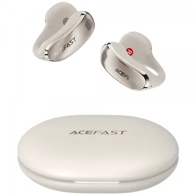 Handsfree Bluetooth Acefast Aceclip Pro, TWS, Auriu