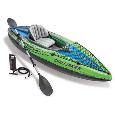 Caiac gonflabil Intex Challenger K1 68305 274x76x33 – set cu pompă și vâslă